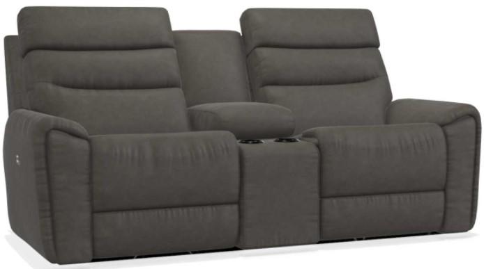 La-Z-Boy Soren Ash Power Reclining Loveseat with Headrest and Console image