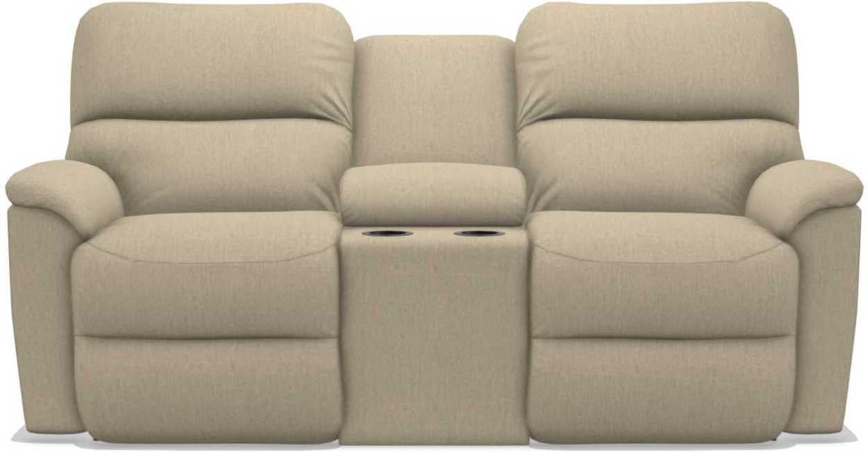 La-Z-Boy Brooks Toast Power Reclining Loveseat with Headrest and Console image