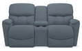 La-Z-Boy Kipling Denim Power Reclining Loveseat With Headrest and Console image