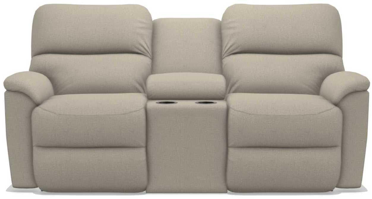 La-Z-Boy Brooks Pewter Power Reclining Loveseat with Headrest and Console image