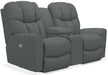 La-Z-Boy Rori Grey Power Reclining Loveseat w/ Headrest & Console image