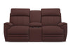 La-Z-Boy Talladega Burgundy Power Reclining Loveseat with Console image