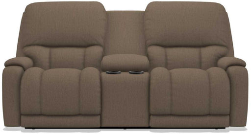 La-Z-Boy Greyson Java Power Reclining Loveseat with Headrest And Console image