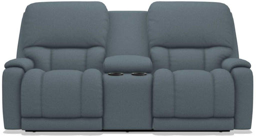 La-Z-Boy Greyson Denim Power Reclining Loveseat with Headrest And Console image