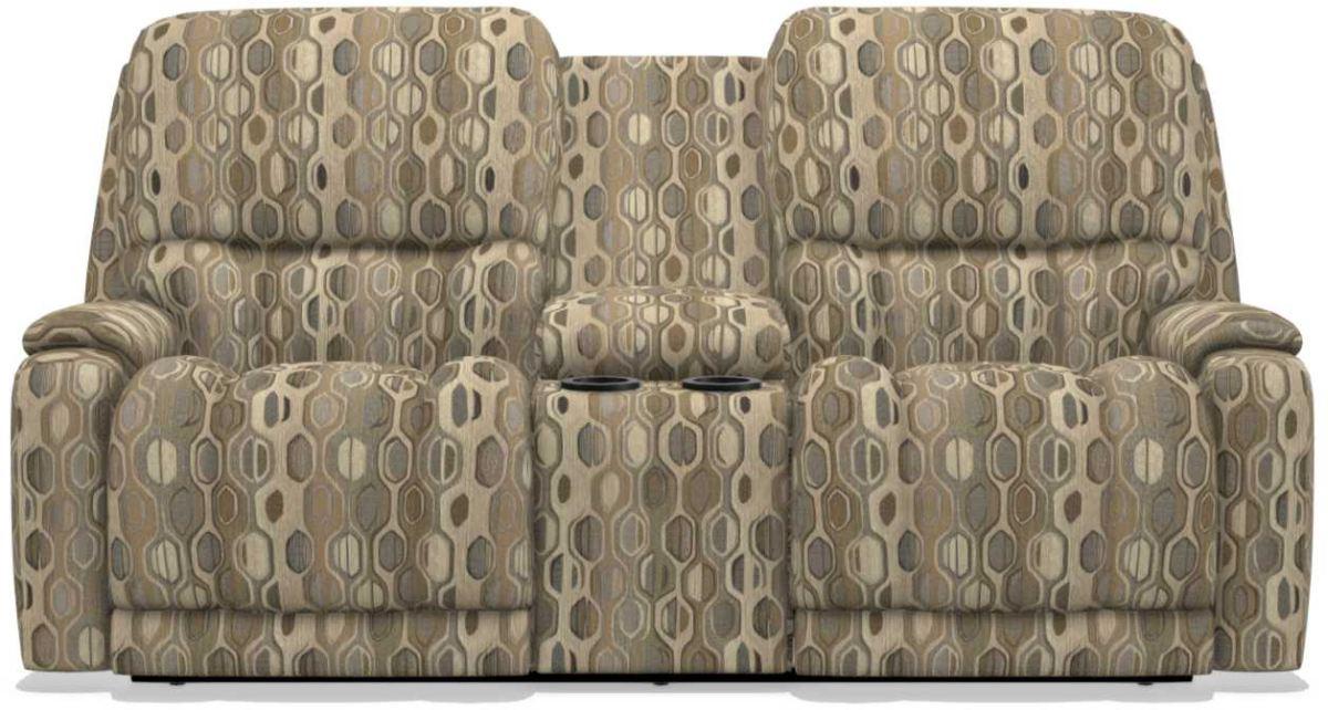 La-Z-Boy Greyson Flax Power Reclining Loveseat with Headrest And Console image