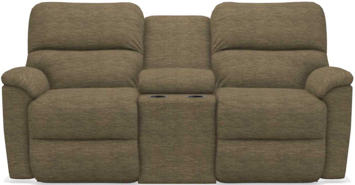 La-Z-Boy Brooks Moss Power Reclining Loveseat With Headrest & Console image