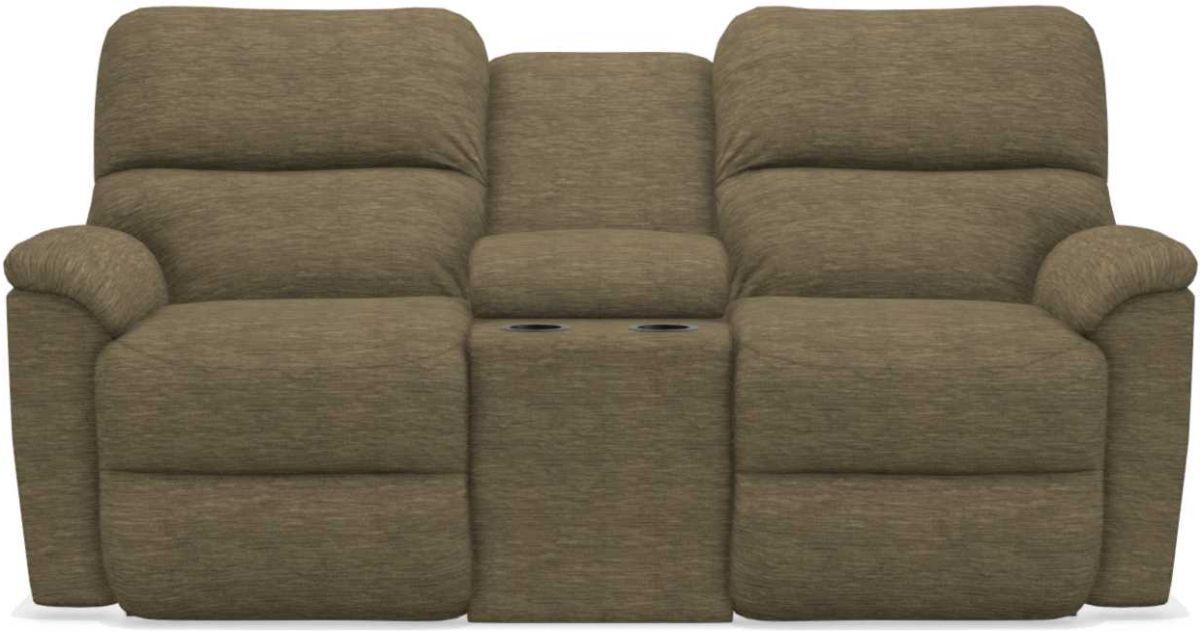 La-Z-Boy Brooks Moss Power Reclining Loveseat With Console image