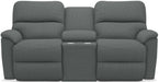 La-Z-Boy Brooks Gray Reclining Loveseat With Console image