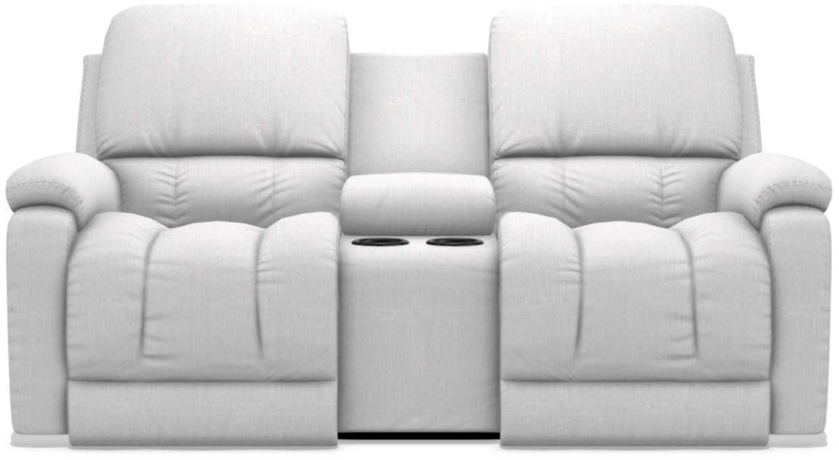 La-Z-Boy Greyson Muslin Power Recline La-Z-Time Full Reclining Console Loveseat image