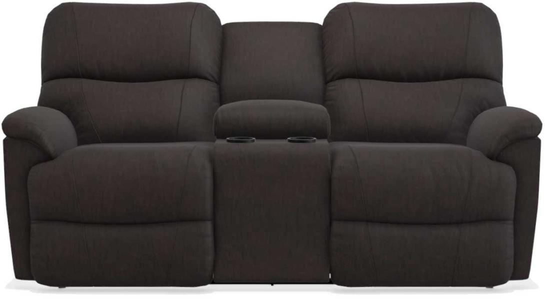 La-Z-Boy Trouper PowerRecline La-Z-Time Walnut Reclining Loveseat with Console image