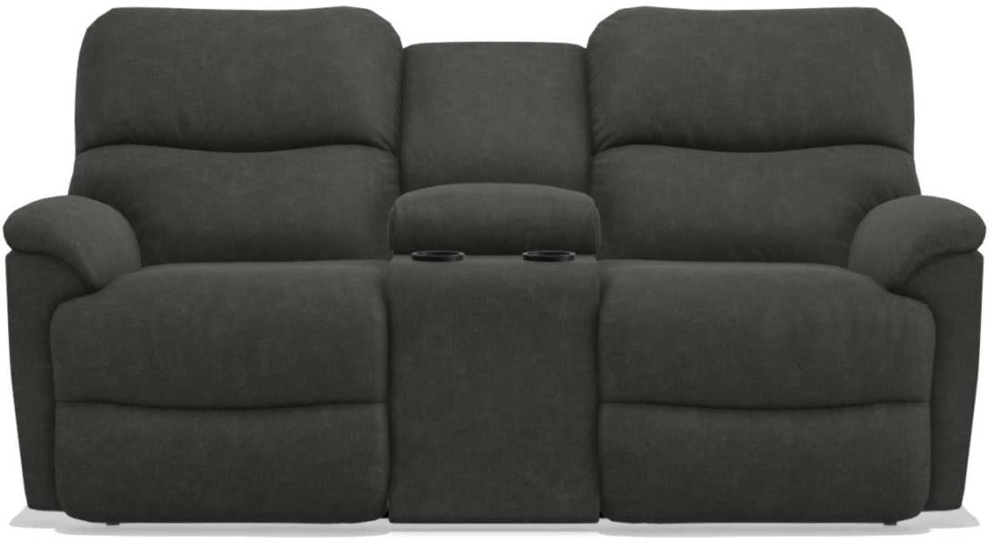 La-Z-Boy Trouper PowerRecline La-Z-Time Ink Reclining Loveseat with Console image