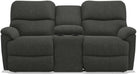 La-Z-Boy Trouper PowerRecline La-Z-Time Ink Reclining Loveseat with Headrest and Console image