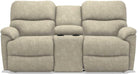 La-Z-Boy Trouper PowerRecline La-Z-Time Stucco Reclining Loveseat with Headrest and Console image