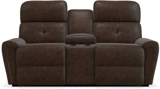 La-Z-Boy Douglas Walnut La-Z-Time Power-Reclineï¿½ Reclining Loveseat With Power Headrest and Console image