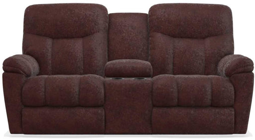 La-Z-Boy Morrison Burgundy La-Z-Time Full Reclining Loveseat w/Console image